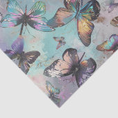 Vintage Pastell Grunge Schmetterling Decoupage Seidenpapier (Ausschnitt)