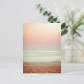 Vintage Pastell Ocean Beach Sunset Card Postkarte (Stehend Vorderseite)