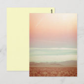 Vintage Pastell Ocean Beach Sunset Card Postkarte (Vorne/Hinten)