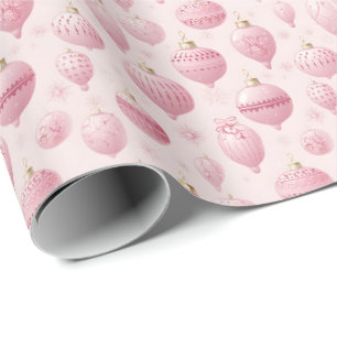 Vintage Pastell-Rosa Wasserfarben-Dekorationsmuste Geschenkpapier