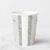 Vintage Pastell-Rose Pappbecher (Links)