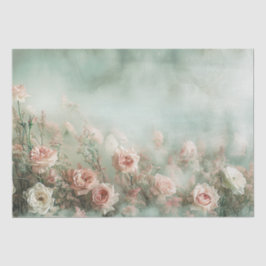 Vintage Pastell-Rose Zitronen Dekoupage Seidenpapier