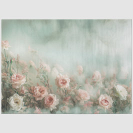 Vintage Pastell-Rose Zitronen Dekoupage Seidenpapier