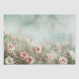 Vintage Pastell-Rose Zitronen Dekoupage Seidenpapier