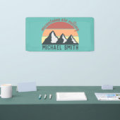 Vintage Pastellberge nennen Monografie Himmel Banner (Messe)