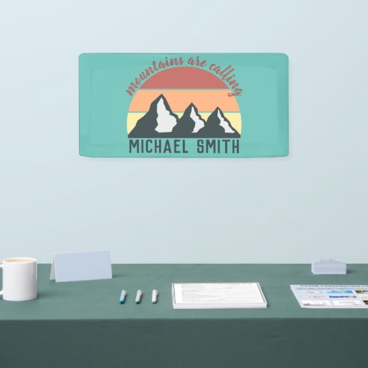 Vintage Pastellberge nennen Monografie Himmel Banner (Messe)