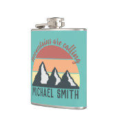 Vintage Pastellberge nennen Monografie Himmel Flachmann (Links)