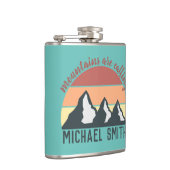 Vintage Pastellberge nennen Monografie Himmel Flachmann (Rechts)