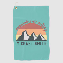 Vintage Pastellberge nennen Monografie Himmel Golfhandtuch