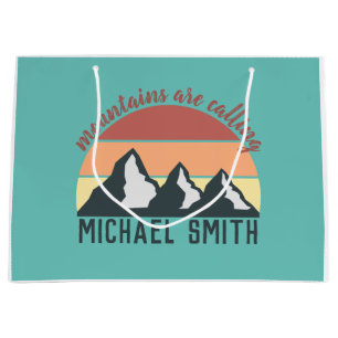 Vintage Pastellberge nennen Monografie Himmel Große Geschenktüte