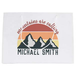 Vintage Pastellberge nennen Monografie Himmel Große Geschenktüte