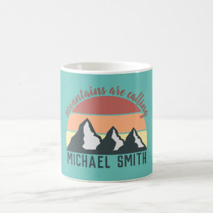 Vintage Pastellberge nennen Monografie Himmel Kaffeetasse