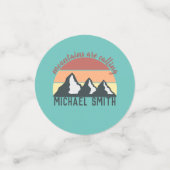 Vintage Pastellberge nennen Monografie Himmel Konfetti (Klein Vorderseite)