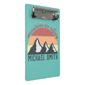 Vintage Pastellberge nennen Monografie Himmel Mini Klemmbrett (Schrägansicht)