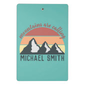 Vintage Pastellberge nennen Monografie Himmel Mini Klemmbrett (Rückseite)