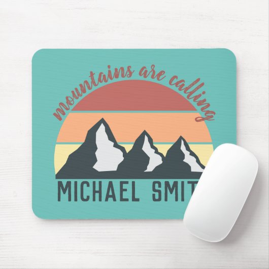 Vintage Pastellberge nennen Monografie Himmel Mousepad (Mit Mouse)