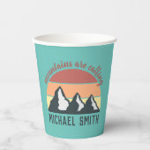 Vintage Pastellberge nennen Monografie Himmel Pappbecher (Vorderseite)