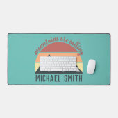 Vintage Pastellberge nennen Monografie Himmel Schreibtischunterlage (Tastatur & Maus)