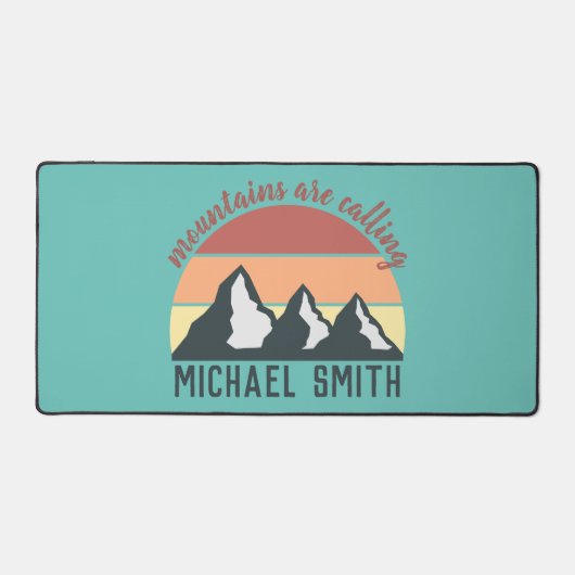 Vintage Pastellberge nennen Monografie Himmel Schreibtischunterlage (Vorderseite)