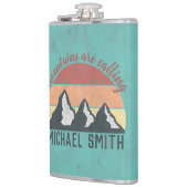 Vintage Pastellberge nennen Monogramm Flachmann (Links)