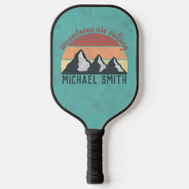 Vintage Pastellberge nennen Monogramm Pickleball Schläger