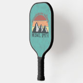 Vintage Pastellberge nennen Monogramm Pickleball Schläger (Links)