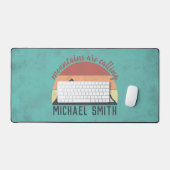 Vintage Pastellberge nennen Monogramm Schreibtischunterlage (Tastatur & Maus)