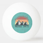 Vintage Pastellberge nennen Monogramm Tischtennisball (Rückseite)