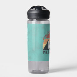 Vintage Pastellberge nennen Monogramm Trinkflasche