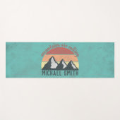 Vintage Pastellberge nennen Monogramm Yogamatte (Vorderseite (Horizontal))