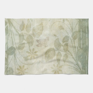 Vintage Pastellblütenhochzeit Geschirrtuch