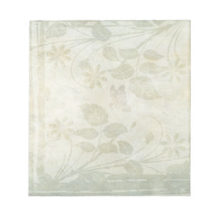 Vintage Pastellblütenhochzeit Notizblock