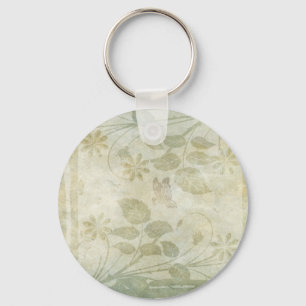 Vintage Pastellblütenhochzeit Schlüsselanhänger