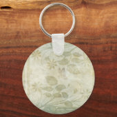 Vintage Pastellblütenhochzeit Schlüsselanhänger (Vorderseite)