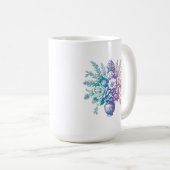 Vintage Pastellfarben, Blumenmuster Kaffeetasse (VorderseiteRechts)