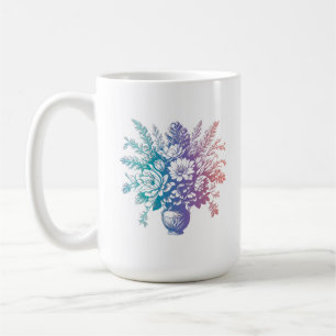 Vintage Pastellfarben, Blumenmuster Kaffeetasse