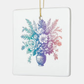 Vintage Pastellfarben, Blumenmuster Keramikornament (Links)