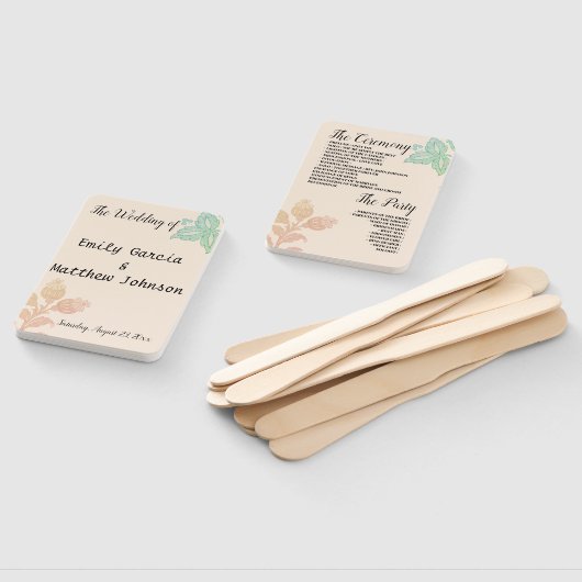 Vintage Pastellfarben Grüne Hochzeit Fächer (Non-assembled)