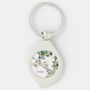 Vintage Pastellfarben im asiatischen Stil, florali Schlüsselanhänger