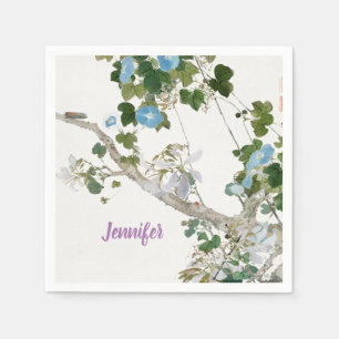 Vintage Pastellfarben im asiatischen Stil, florali Serviette