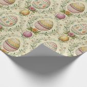 Vintage Pastellfarben Ostereier Packpapier (Ecke)