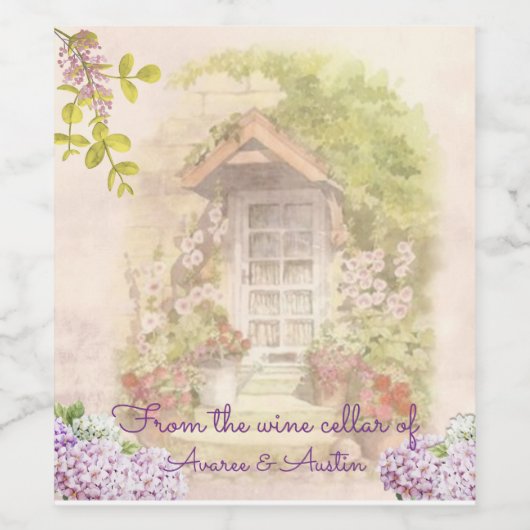 Vintage Pastellfarben Weinetikett (Einzelnes Label)