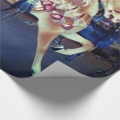 Vintage Pastellfröhliche gehen Geschenkpapier (Ecke)