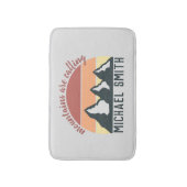 Vintage Pastellgebirge nennen Monogramm grau Badematte (Vorderseite Vertikal)