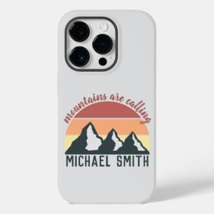 Vintage Pastellgebirge nennen Monogramm grau Case-Mate iPhone 14 Pro Hülle