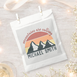 Vintage Pastellgebirge nennen Monogramm grau Geschenktütchen