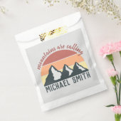 Vintage Pastellgebirge nennen Monogramm grau Geschenktütchen (Versiegelt)