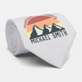 Vintage Pastellgebirge nennen Monogramm grau Krawatte (Gerollt)