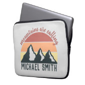 Vintage Pastellgebirge nennen Monogramm grau Laptopschutzhülle (Vorderseite Links)