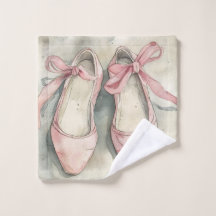 Vintage Pastellrosa Schleifen Ballett-Flats